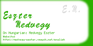 eszter medvegy business card